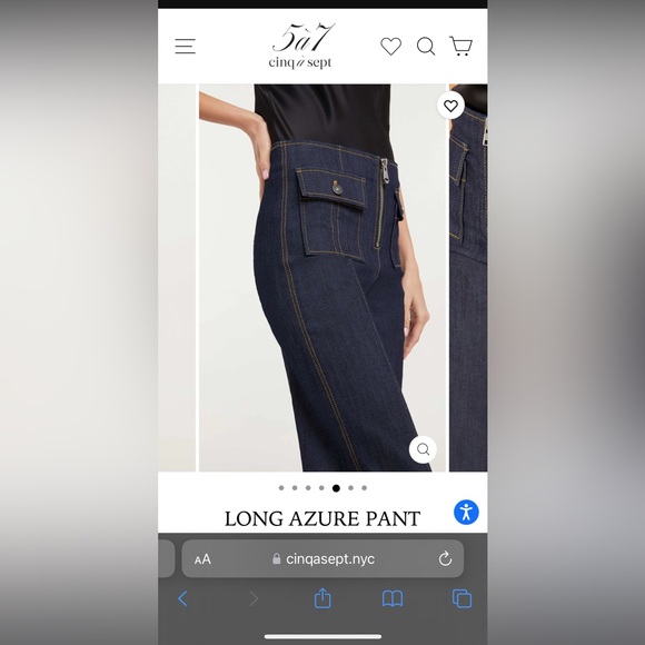 Cinq a Sep french brand LONG AZURE PANT brand new in size 25 - Picture 6 of 9